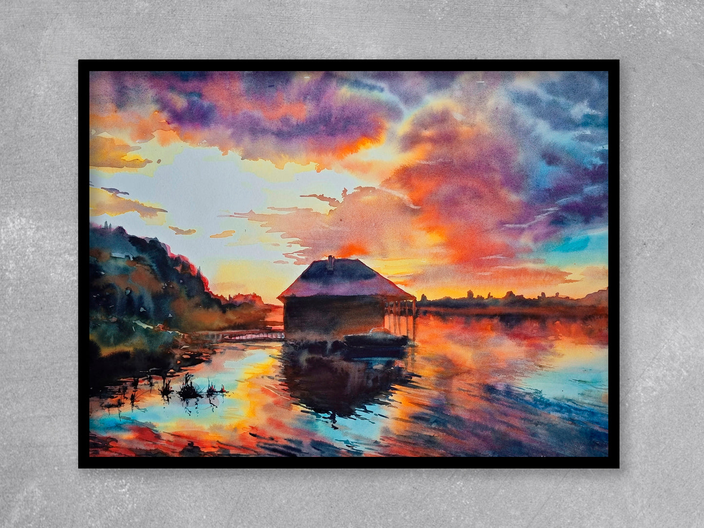 Sunset on the river