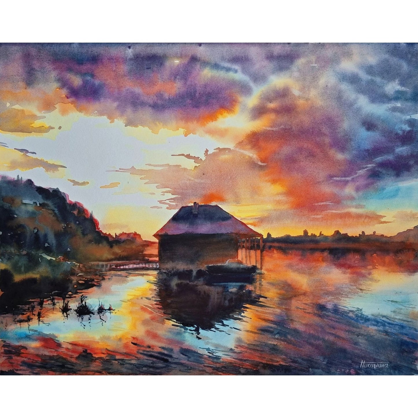Sunset on the river