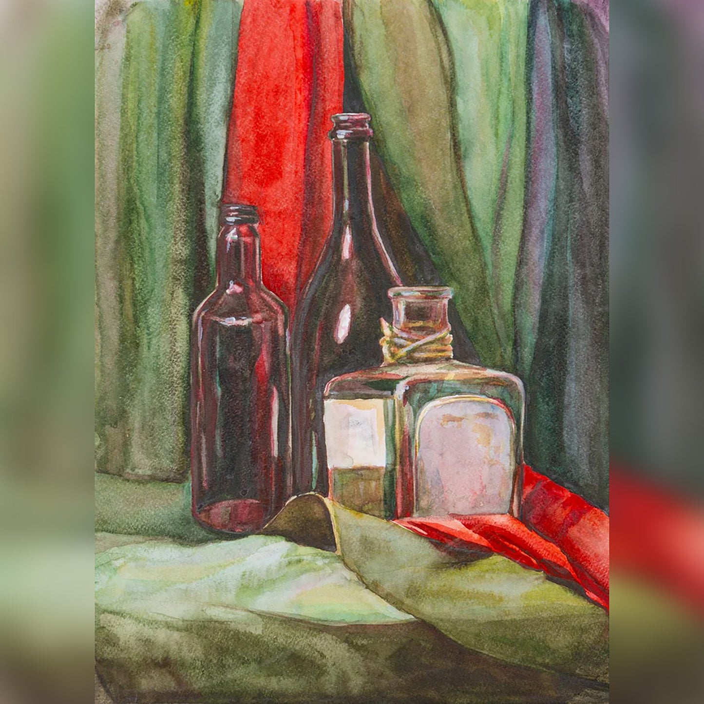 Still life with bottles