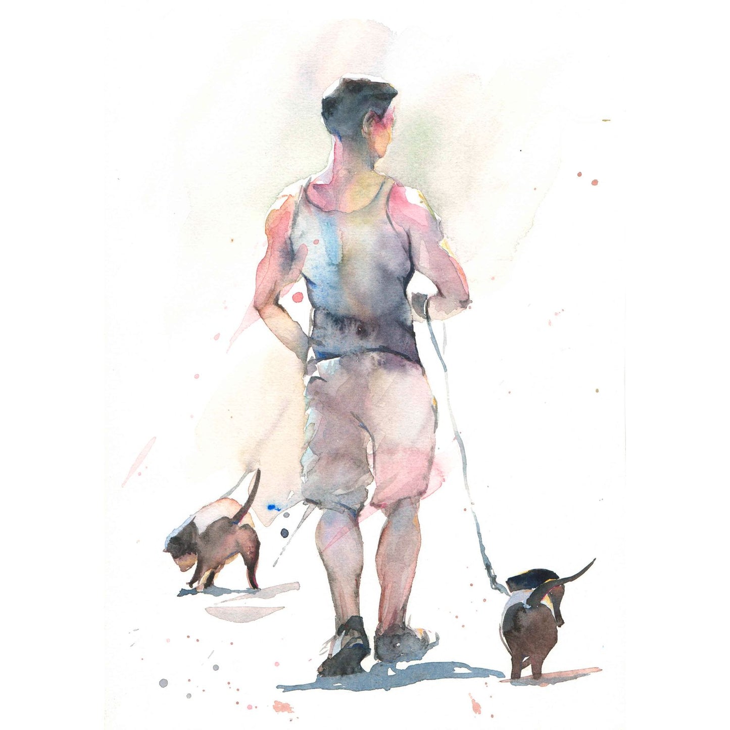 Guy with dogs (sketch)