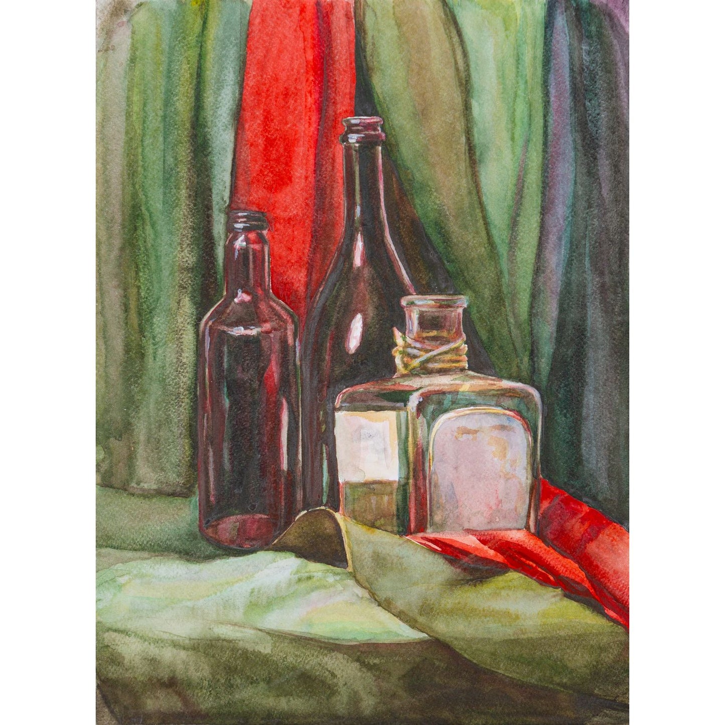 Still life with bottles